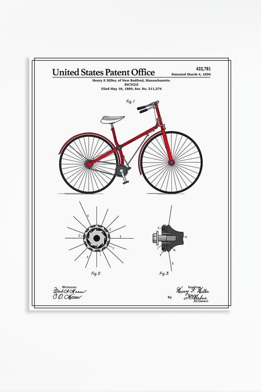 Bicycle Full Color Metal Wall Art