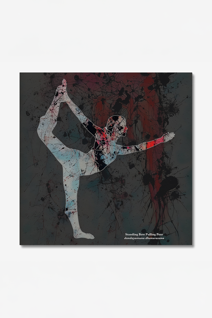 Yoga II Dandayamana Dhanurasana Abstract Gray Canvas Wall Art