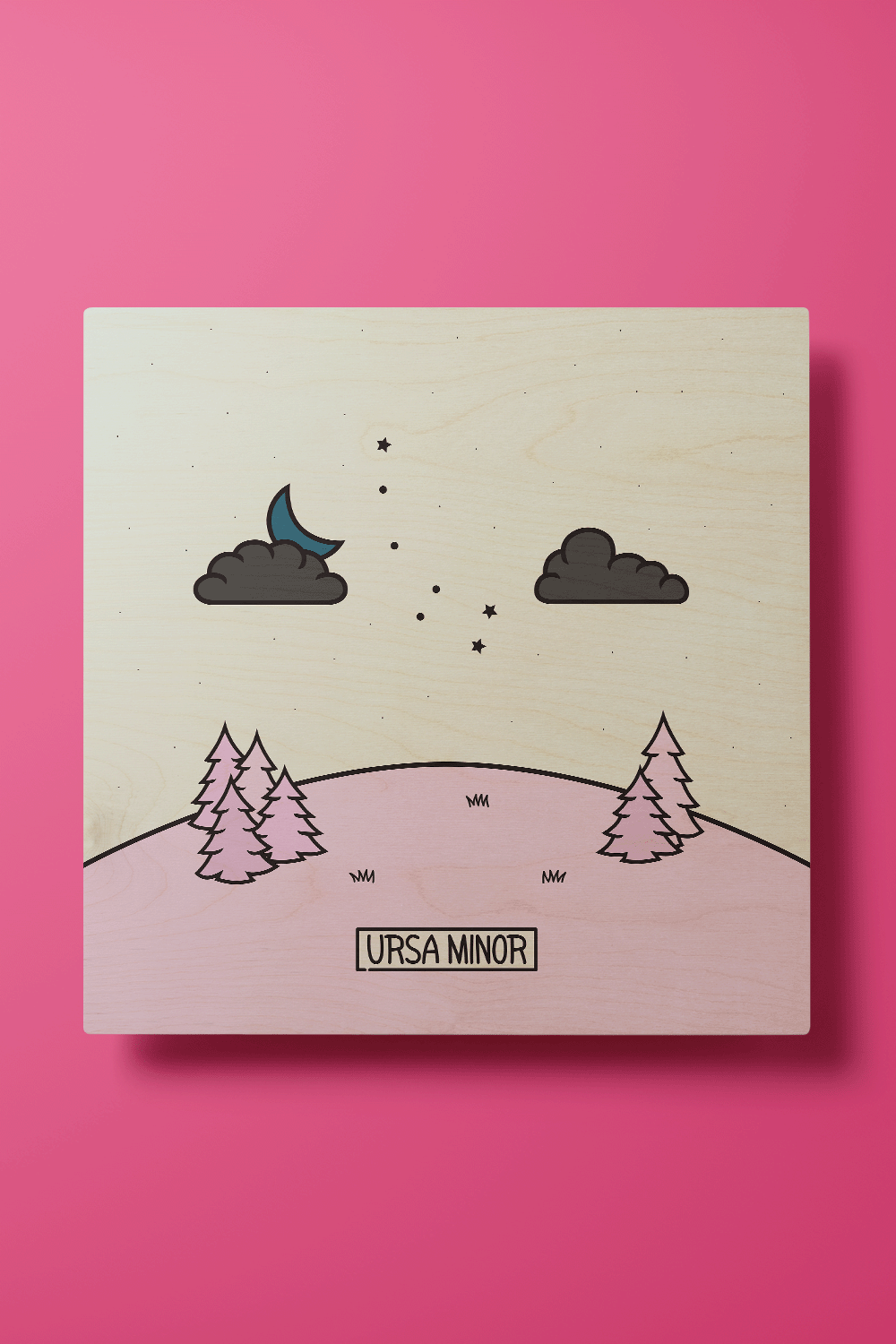 Ursa Minor Modern Wood Wall Art