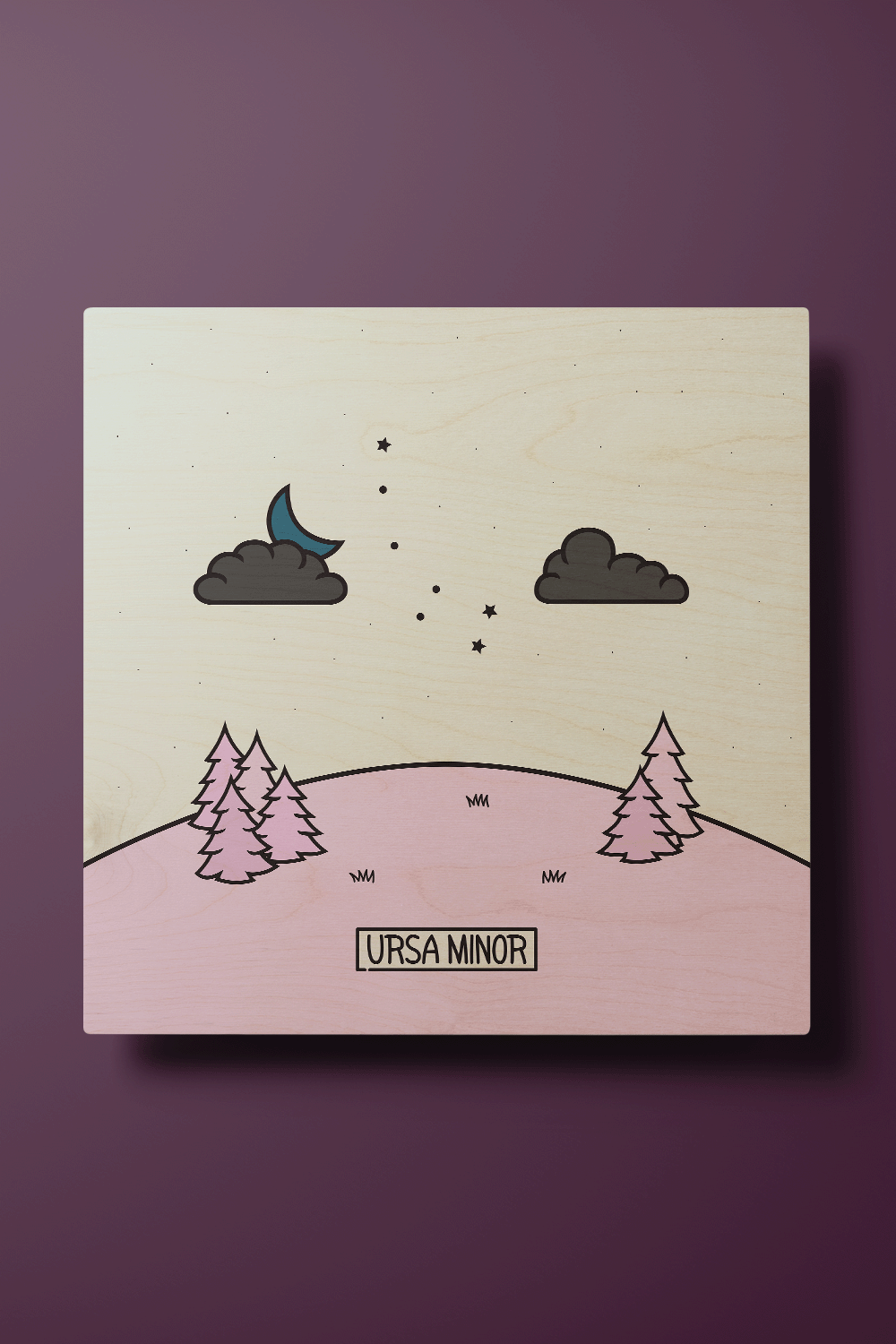 Ursa Minor Modern Wood Wall Art
