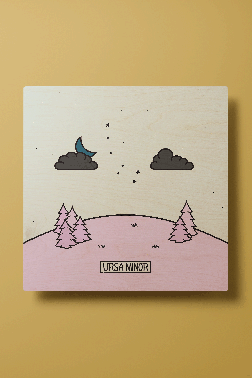 Ursa Minor Modern Wood Wall Art