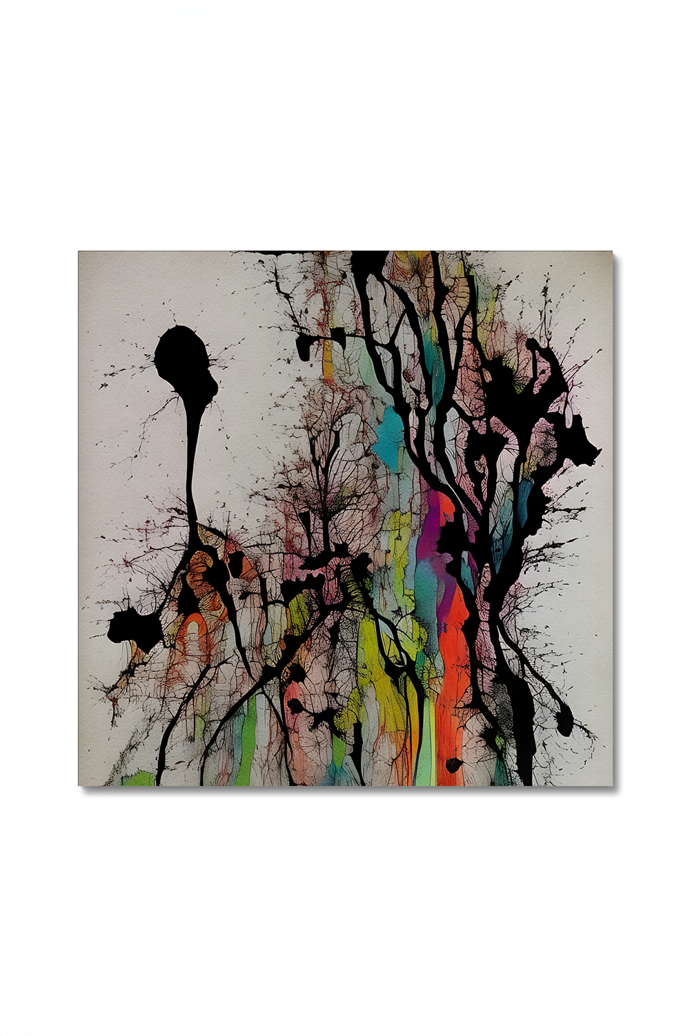 Secloo III Abstract Multicolor Canvas Wall Art