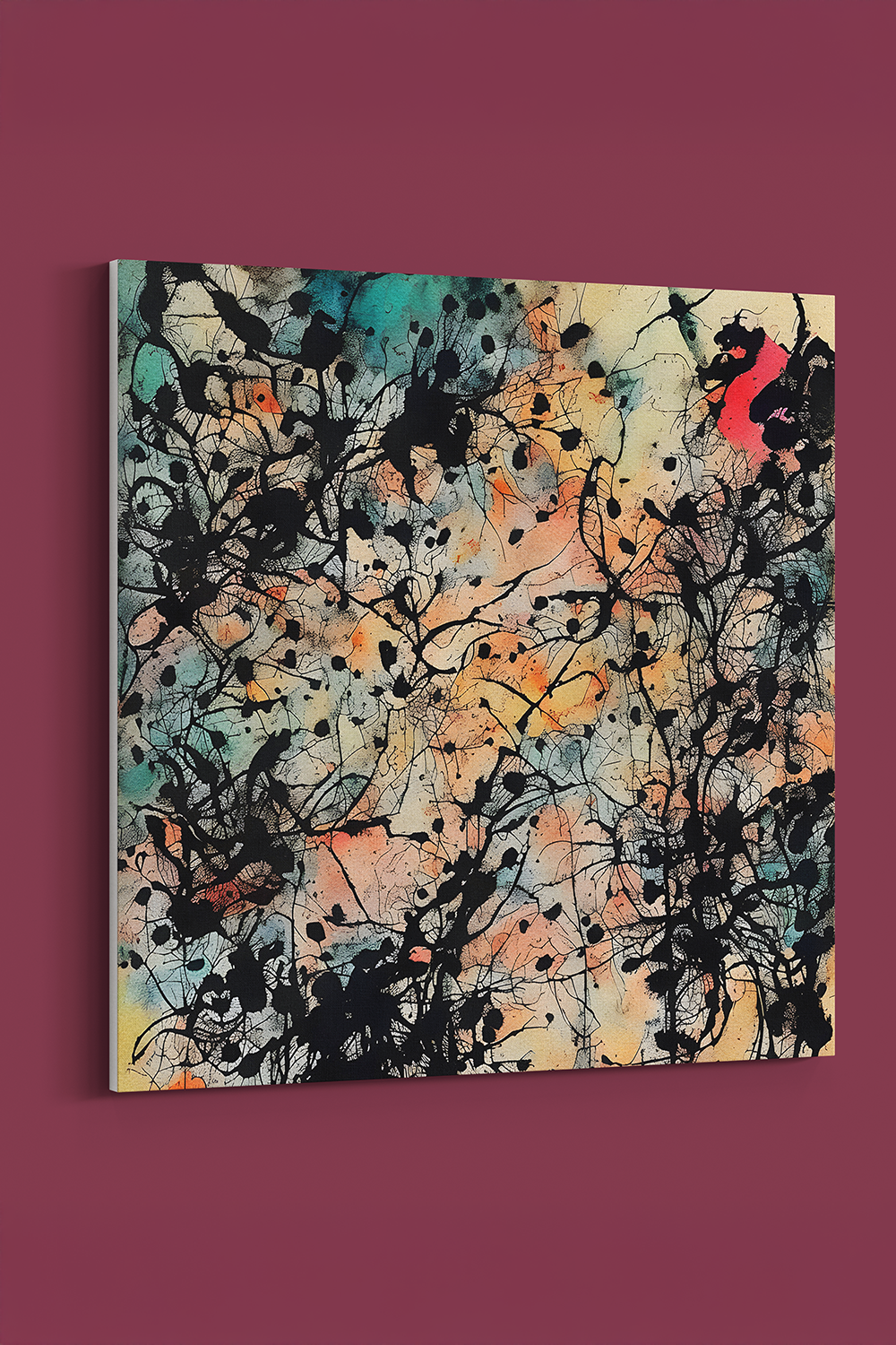 Secloo V Abstract Multicolor Canvas Wall Art