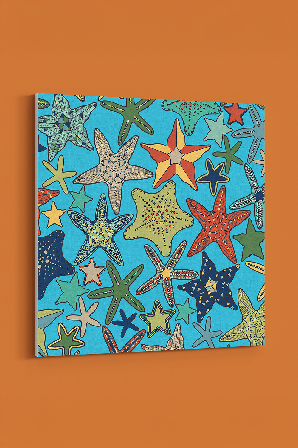 Starfish Modern Multicolor Canvas Wall Art