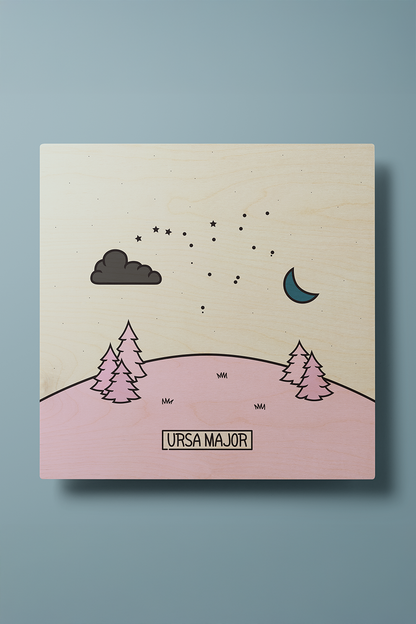 Big Dipper Modern Wood Wall Art