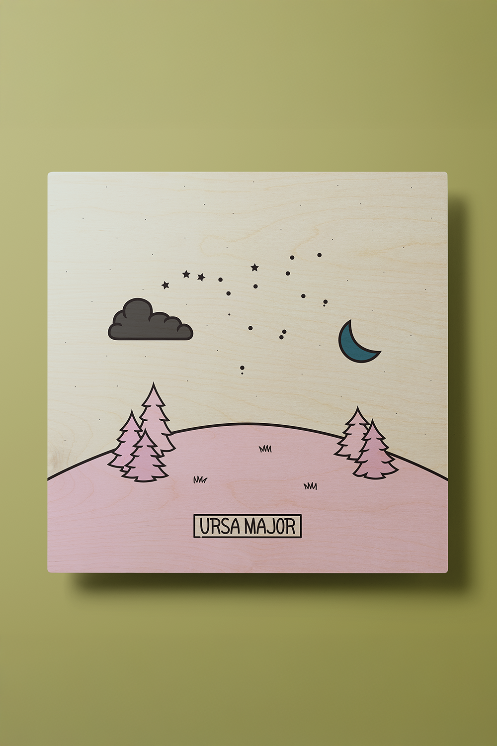 Ursa Major Modern Wood Wall Art