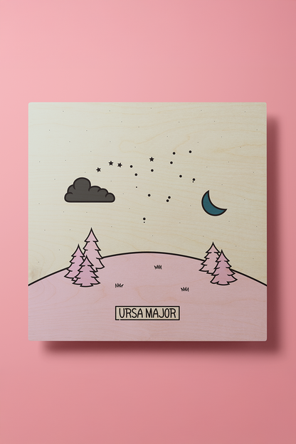 Big Dipper Modern Wood Wall Art