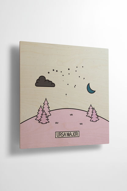 Big Dipper Modern Wood Wall Art