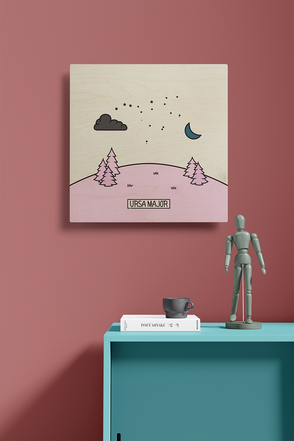 Big Dipper Modern Wood Wall Art