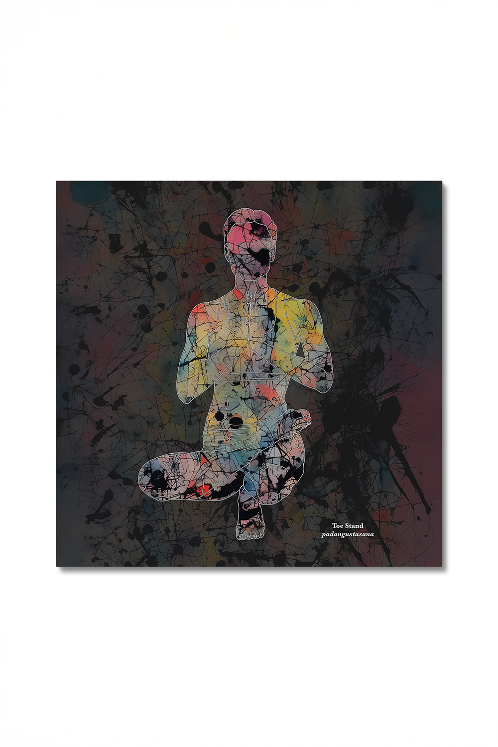 Yoga III Toe Stand Abstract Gray Canvas Wall Art