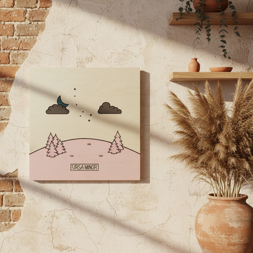 Ursa Minor Modern Wood Wall Art